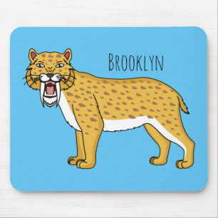 Tapis De Souris Illustration de tigre à dents de sabre