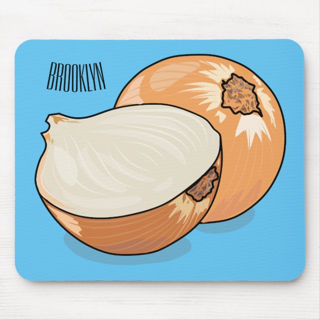 Tapis De Souris Illustration d'oignon (Devant)