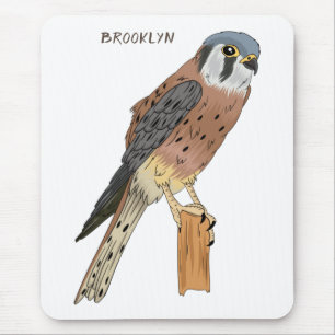 Tapis De Souris Illustration d'oiseau américain Kestrel