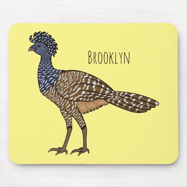 Tapis De Souris Illustration d'oiseau de curassow (Devant)