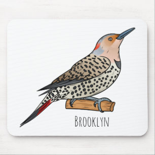 Tapis De Souris Illustration d'oiseau de scintillement du Nord