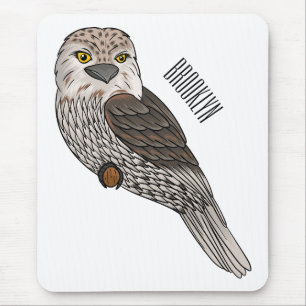 Tapis De Souris Illustration d'oiseau de Tawny frogmouth