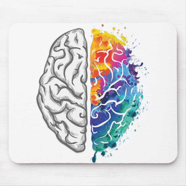 Tapis De Souris illustration du cerveau humain (Devant)
