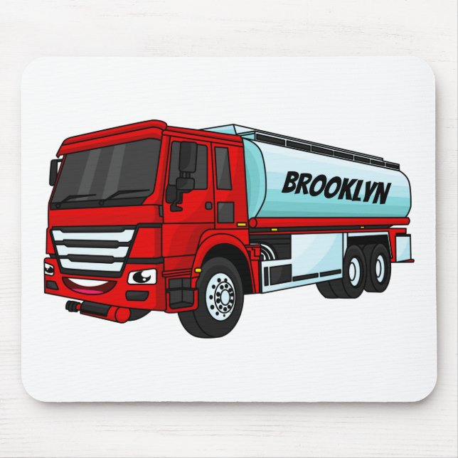 Tapis De Souris Illustration du transport de carburant par camion- (Devant)