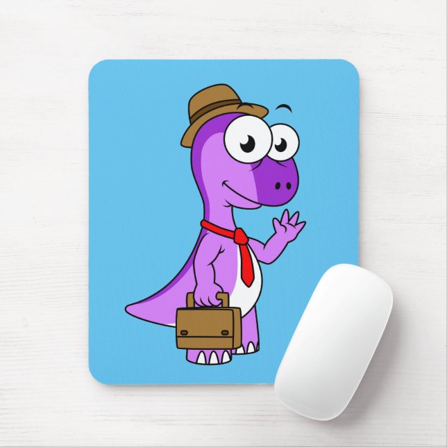 Tapis De Souris Illustration D'Un Homme D'Affaires Pachycéphalosau (Avec souris)