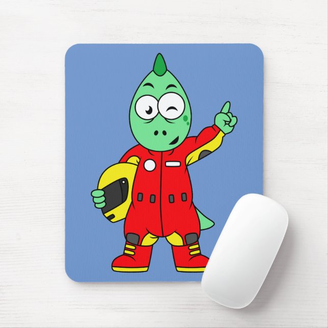 Tapis De Souris Illustration D'Un Pilote De Voiture De Course Allo (Avec souris)