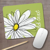 Illustration florale Daisy tendance - chaux et jau