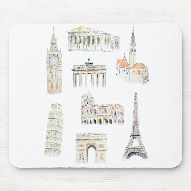 Tapis De Souris Illustration historique de l'Europe (Devant)
