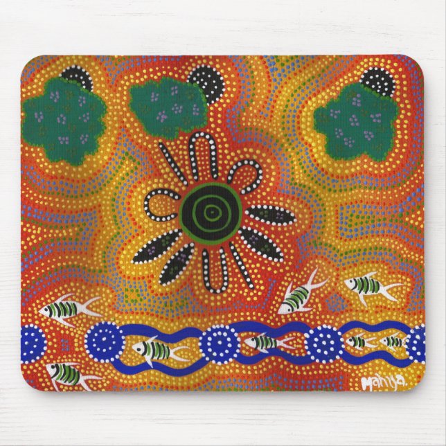 Tapis De Souris Illustration indigène (Devant)