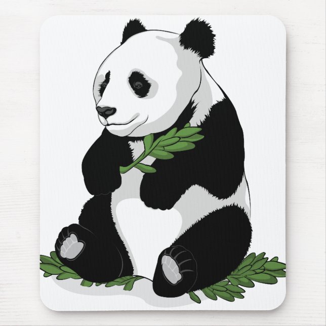 Tapis De Souris Illustration Mousepad de panda (Devant)