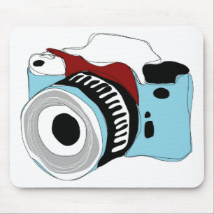 Tapis De Souris Illustration originale d'appareil photo numérique