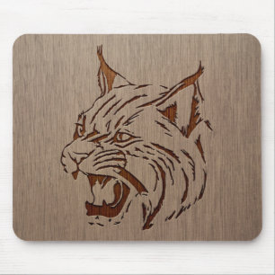 Tapis De Souris Illustration sauvage gravée sur la conception en