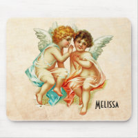 Illustration vintage Ephemera Angel Cherubs