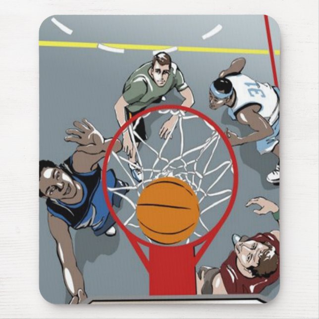 Tapis De Souris Ils jouent au basket-ball mousepad (Devant)
