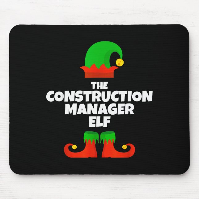 Tapis De Souris I'm The Construction Manager Elf Family Pajama Chr (Devant)