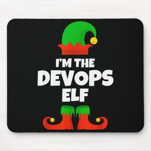 Tapis De Souris I'm The Devops Elf Family Pajama Christmas Enginee (Devant)