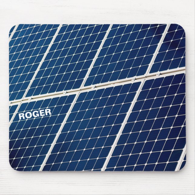 Tapis De Souris Image amusante d'un panneau solaire (Devant)