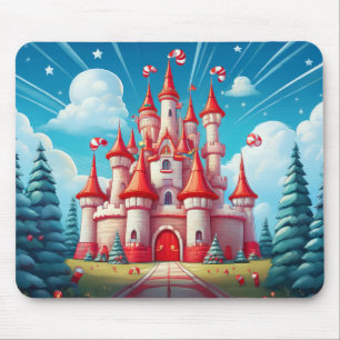 Tapis De Souris Image Fantastique D'un Château En Canne De Bonbon