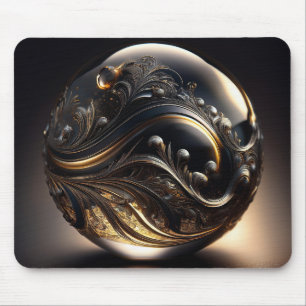 Tapis De Souris Image Fantastique D'une Balle Grise Transparente A