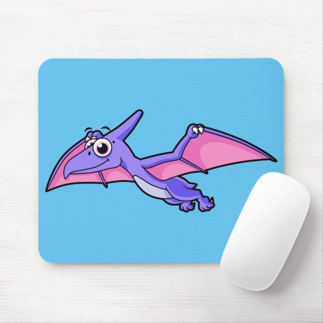 Tapis De Souris Image Mignonne D'Un Ptérodactyle Volant. (Avec souris)