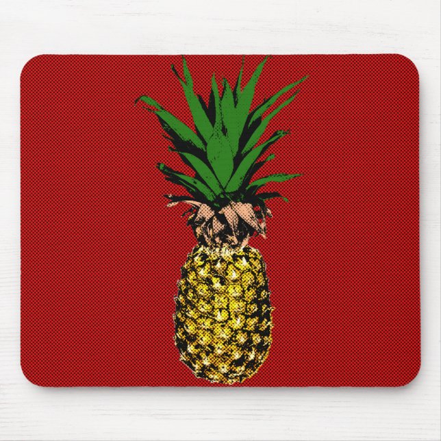 Tapis De Souris Image Newsprint ananas (Devant)