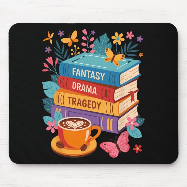 Tapis De Souris Imaginaire Drame Tragedy Livres Subtle Anti-Trump (Devant)