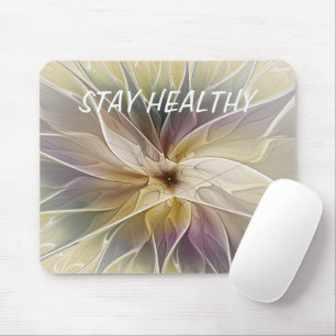 Tapis De Souris Imaginaire floral plante Abstrait Fractal propre t