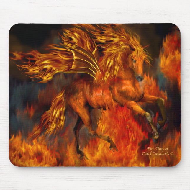 Tapis De Souris Imaginaire Mousepad de danseur du feu (Devant)