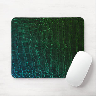 Tapis De Souris Imitation cuir crocodile alligator vert