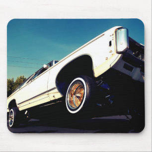 Tapis De Souris Impala blanc Mousepad de Chevy de Lowrider
