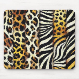 Tapis De Souris Impression Animaux Sauvages Mixte Peinture Abstrai