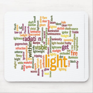 Tapis De Souris Impression Cloud Word clair