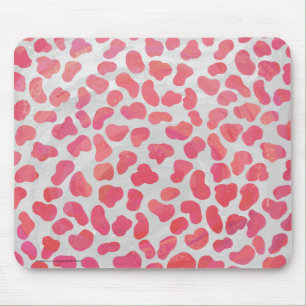 Tapis De Souris Impression dalmate rose et blanc