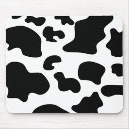 Tapis De Souris Impression de vache noire et blanche