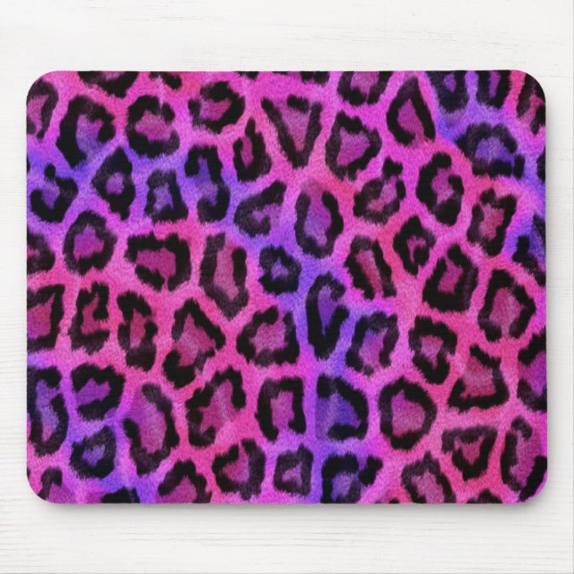 Tapis De Souris Impression léopard rose (Devant)