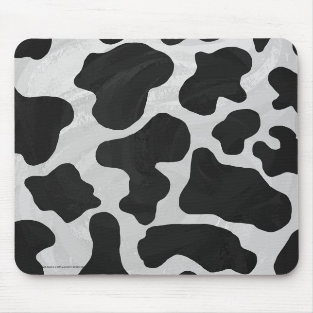 Tapis De Souris Impression noire et blanche de vache (Devant)