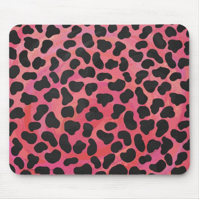 Tapis De Souris Impression noire et rouge dalmate (Devant)