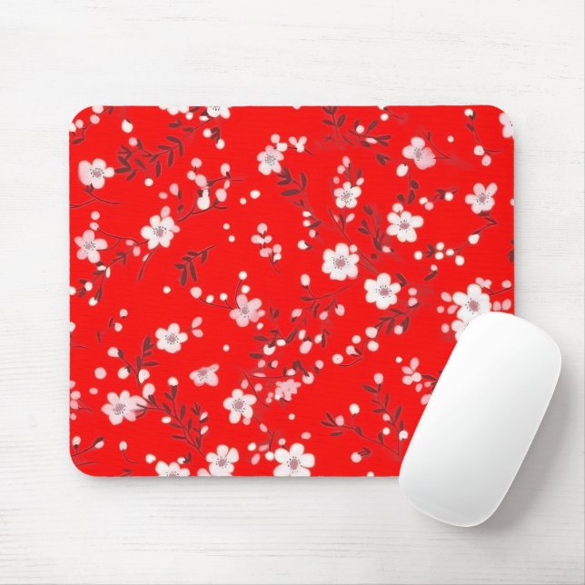 Tapis De Souris Impression Posy En Rouge (Avec souris)