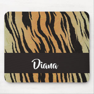 Tapis De Souris Impression tigre Brown et noire