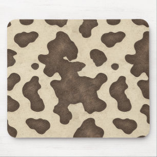 Tapis De Souris Impression vache marron rustique western country r
