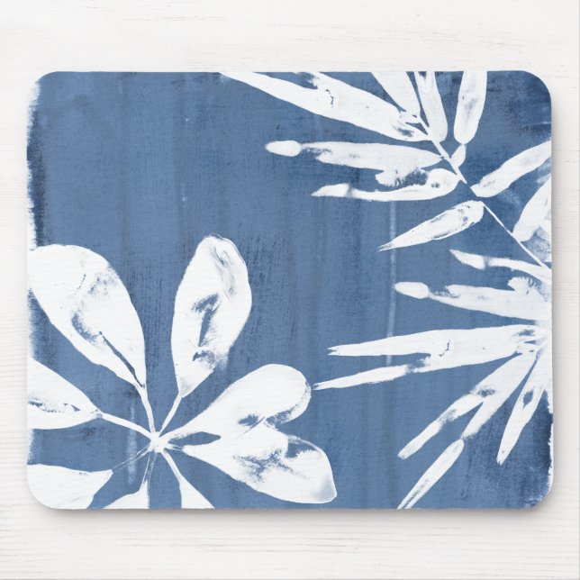 Tapis De Souris Impressions tropicales Indigo - Verdure tropicale (Devant)