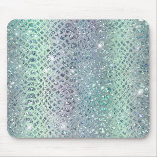Tapis De Souris Imprimé serpent scintillant violet menthe