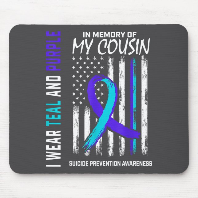Tapis De Souris In Memory Cousin Suicide Awareness Prevention Amer (Devant)