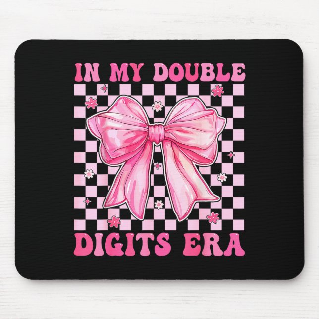 Tapis De Souris In My Double Digits Era Coquette Bow 10th Birthday (Devant)