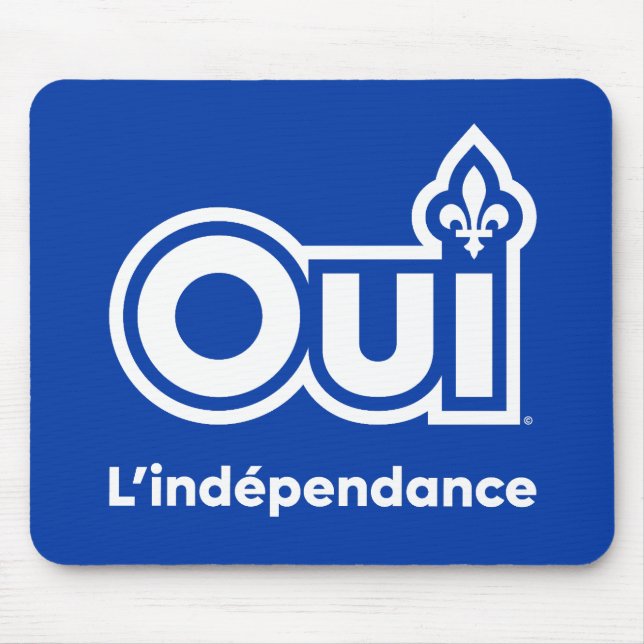 Tapis De Souris Indépendance du Québec OUI (Devant)