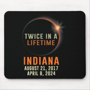Tapis De Souris Indiana Total Éclipse Solaire Deux Fois Dans Une V