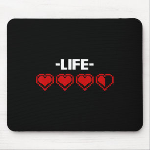 Tapis De Souris Indicateur Coeur 8 Bits Graphique Joueur Vidéo Gi