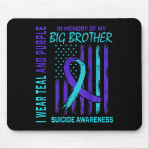 Tapis De Souris Indicateur turquoise de sensibilisation au suicide