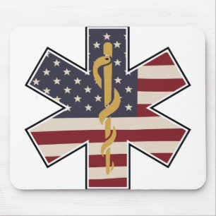 Tapis De Souris Indicateur Usa du collaborateur Médicale d'urgenc