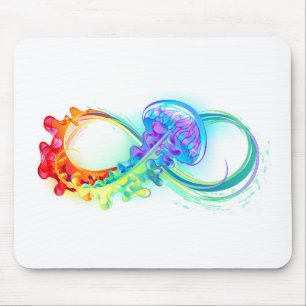 Tapis De Souris Infinity avec Rainbow Jellyfish